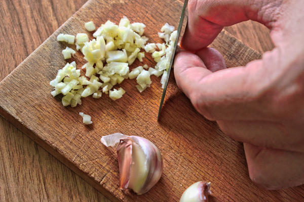 Chopping Garlic